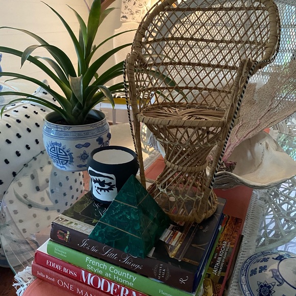 Vintage Other - VINTAGE PEACOCK CHAIR PLANT STAND